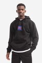 Pamučna dukserica Market World Famous Bootleg Club Hoodie print crna 397000398.0001