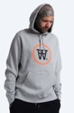 sivá Bavlnená mikina Wood Wood Ian Hoodie 10135605-2424 GREY MELANGE Pánsky