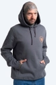 siva Bombažen pulover Wood Wood Ian Hoodie Moški