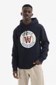 navy Wood Wood cotton sweatshirt Ian Crest Hoodie Men’s