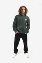 Wood Wood hanorac de bumbac Tye AA Patches Sweatshirt verde