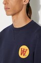 Wood Wood felpa in cotone Tye Badge 10285603.2424 blu navy