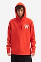 Wood Wood bluza bawełniana Ian AA Hoodie bawełna czerwony 10295600.2424