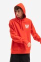 Bavlnená mikina Wood Ian AA Hoodie 10295600-2424 CHILI RED 10295600.2424 červená