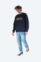 Бавовняна кофта Fjallraven Logo Sweater F84142 темно-синій AA00