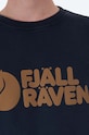 Bavlnená mikina Fjallraven Logo Sweater tmavomodrá F84142