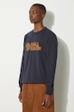 Fjallraven cotton sweatshirt Logo Sweater navy F84142