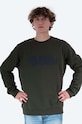 Fjallraven bluza bawełniana Logo Sweater aplikacja zielony F84142