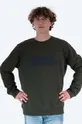 zöld Fjallraven pamut melegítőfelső Logo Sweater M F84142 2-999 Férfi