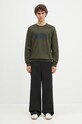 Хлопковая кофта Fjallraven Logo Sweater F84142 зелёный