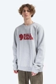 šedá Bavlněná mikina Fjallraven Logo Sweater Pánský