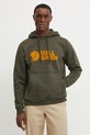 Fjallraven felpa in cotone verde F84144