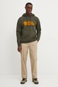 Хлопковая кофта Fjallraven F84144 зелёный SS25