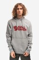 Fjallraven bluza bawełniana Logo Hoodie nadruk szary F84144