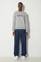 A.P.C. cotton sweatshirt Sweat Vpc COECQ.H27378 gray AA00