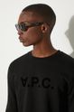 Bavlnená mikina A.P.C. Sweat Vpc Sweat Vpc COECQ-H27378 BLACK COECQ.H27378 čierna
