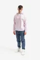 Βαμβακερή μπλούζα A.P.C. Hoodie Larry ροζ