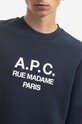 Бавовняна кофта A.P.C. Rufus темно-синій COEZD.H27500