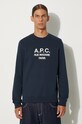 A.P.C. cotton sweatshirt Sweat Rufus navy COEZD.H27500