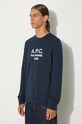 A.P.C. cotton sweatshirt Sweat Rufus COEZD.H27500 navy