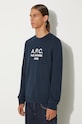 A.P.C. bluza bawełniana Rufus COEZD.H27500 granatowy