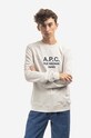 A.P.C. bluza bawełniana Rufus nadruk szary COEZD.H27500