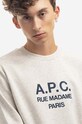 A.P.C. bluza bawełniana Rufus szary COEZD.H27500