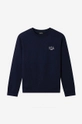 granatowy A.P.C. bluza bawełniana Sweat Rider