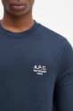 A.P.C. bluza bawełniana Sweat Rider granatowy COEZD.H27699