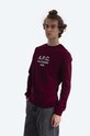 A.P.C. cotton sweatshirt Sweat Rufus maroon COEBH.H27500