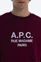 A.P.C. cotton sweatshirt Sweat Rufus maroon COEBH.H27500