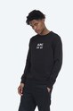 A.P.C. hanorac de bumbac Sweat Gaby print negru COECQ.H27609
