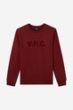 Хлопковая кофта A.P.C. Sweat бордо COFAX.H27378