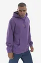 Памучен суичър Maharishi Miltype Embroidered Hooded Sweat 7010 PURPLE