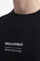 čierna Bavlnená mikina Maharishi Miltype Embroidered Crew Sweat 7011 BLACK
