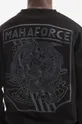 černá Bavlněná mikina Maharishi Maha Force Embroidered Crew 8075 BLACK