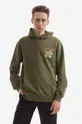 zelená Bavlněná mikina Maharishi Force Embroidered 8076 OLIVE Pánský