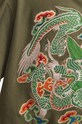 Maharishi bluza bawełniana Force Embroidered 8076.OLIVE zielony