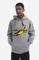 Pamučna dukserica Maharishi Chanile Banana x Warhol natpis siva 9644.MARL