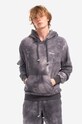 CLOTTEE felpa in cotone Script Tie Dye Hoodie stampa all-over grigio CTHD3002.GREY