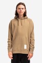 Norse Projects cotton sweatshirt Kristian Tab Series Hood cotton brown N20.1294.0966