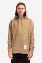 Norse Projects bluza bawełniana Kristian Tab Series Hood z kapturem brązowy N20.1294.0966