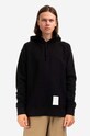 Pamučna dukserica Norse Projects Kristian Tab Series Hood bez uzorka crna N20.1294.9999