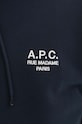 Βαμβακερή μπλούζα A.P.C. Marvin σκούρο μπλε COEZD.H27733