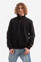 Dukserica Carhartt WIP Chase bez uzorka crna I027038.BLACK.GOLD