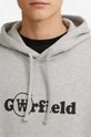 Bavlnená mikina Wood X Garfield Ian Hoodie Hanging 30045601-2424 BLACK 100 % Organická bavlna