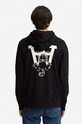 Bavlněná mikina Wood Wood X Garfield Ian Hoodie Hanging 30045601-2424 BLACK 30045601.2424 černá AA00