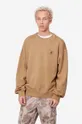 brown Carhartt WIP cotton sweatshirt Nelson Sweat Men’s