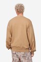 Carhartt WIP cotton sweatshirt Nelson Sweat I029957.DUSTY.H.BR brown AA00