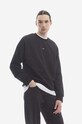 A.P.C. hanorac de bumbac Sweat Steve print negru COEIP.H27621